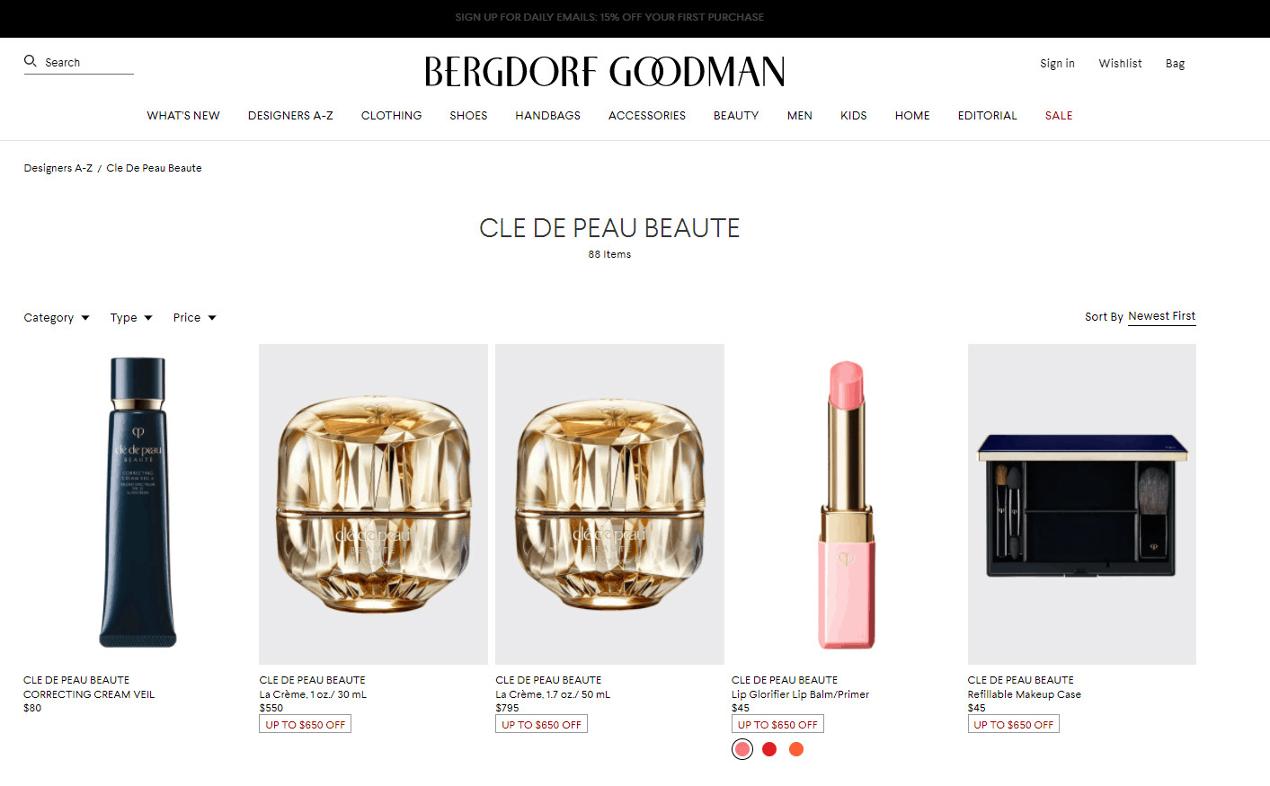 Bergdorf Goodman优惠码2024 现Cle de Peau美妆护肤全线最高满减0美境免邮