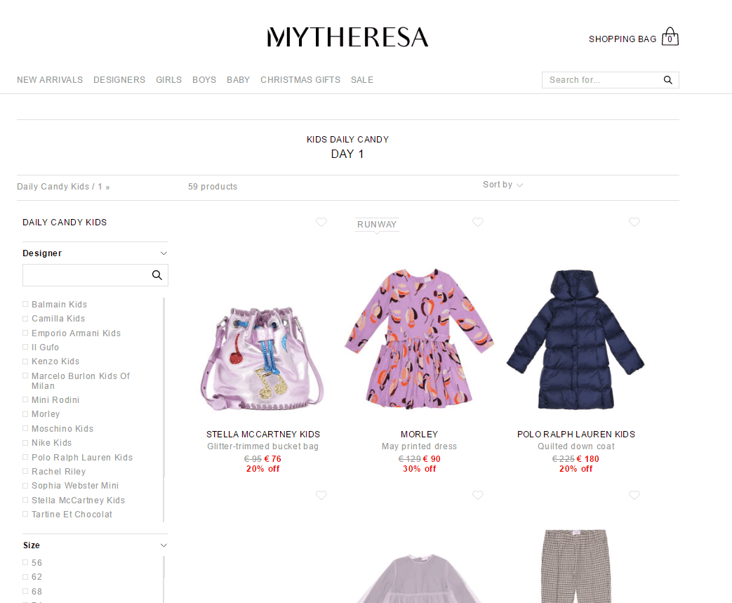 Mytheresa优惠码2024 mytheresa现有精选童装低至7折促销满额免邮