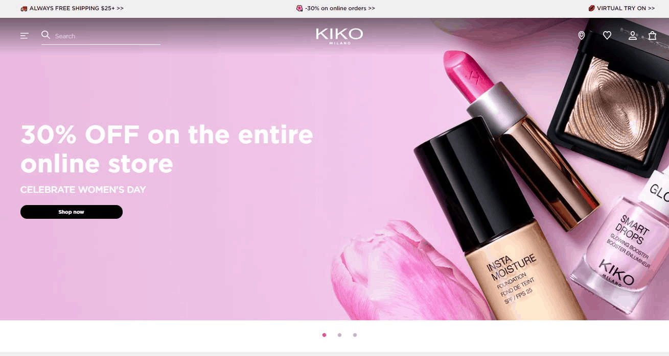 Kiko优惠码2024 kiko美国官网女神节全场额外7折促销套装也参与